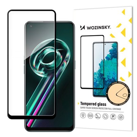 Wozinsky super tuff lim härdat glas fullskärm med ram för Realme 9 Pro+ svart