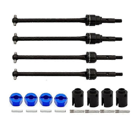 4 KPL Teräksinen etu- ja takavetoakseli CVD 1/10 Traxxas Slash Rustler Stampede Hoss VXL 4X4 2WD RC-auton päivitysosille eteen ja taakse