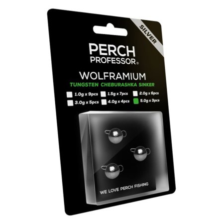 Perch Professor Wolframium Tungsten Cheburashka Sinker Silver - 5g (3-