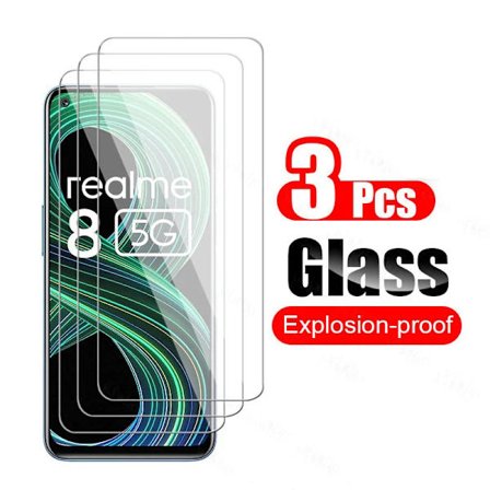 HD-glas för Realme 7 Pro, härdat skyddsglas, skärmskydd, full täckning, säkerhet, silkeslen film