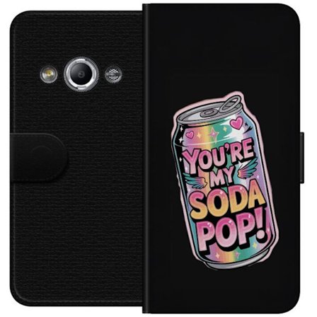 Kompatibel Tegnebogsetui til Samsung Galaxy Xcover 3 Du er min Soda Pop kawaii pastel regnbue hjerter glitrende dåse