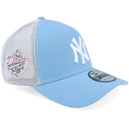 New Era - MLB Ble trucker Czapka Z Daszkiem - New York Yankees Pink Cloud 9FORTY 99 Sky/White/Pink A-frame Trucker @ Hatstore
