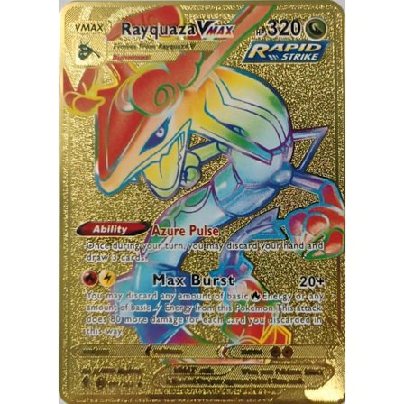 Cross-Border Dedikeret Ny Pocket Monster Spray Dragon Game Special Card Collection Metal Kort Regnbue Kort Sprog