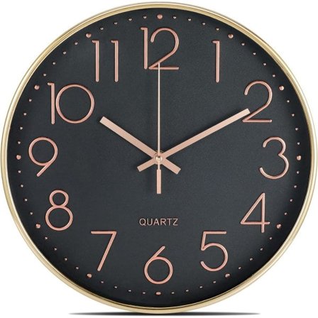 Tyst Kvarts Analog Väggklocka - 30cm - Inga Tick