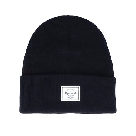 Herschel - Zwart cuff Beanie - Elmer Black Cuff @ Hatstore