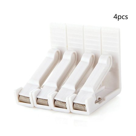 2 sæt med 8 hvide plastikdugclips med justerbare højspændingsklemmer, bordtykkelse ca. 4,1 cm, bordclips (hvide) 5,5x5,5x1,5 cm