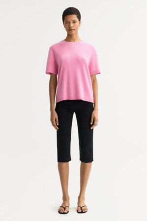 Soft Goat - Oversized t-shirt - Women cashmere sweater - L - Pink