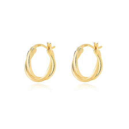 S925 Guld Hoop Örhängen