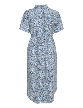 Adaline Ladonna Ss Shirt Dress Aop Blue MOSS COPENHAGEN