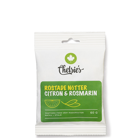 Chelsie s Organic Gourmet Prod Rostade Nötter Citron Och Rosmarin 60 g