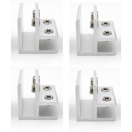 4-pack 90° Klammer för Glas till Glas, Fästning på Två Sidopaneler, Dusch, Bord, Paneler, 10-12mm 3,8*4*4cm [db]