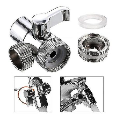 Bryter Kran Adapter Kjøkkenvask Splitter Omkoblingsventil Vannkran Tilkobling for toalett Bidet Dusj - Perfet Alloy belt joint