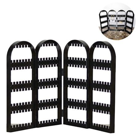 240 Huller Foldbar Akryl Øreringsholder, Smykkeholder Organizer, Halskædeholder 3 Fold Dobbeltsidet Stativ Ørering Display