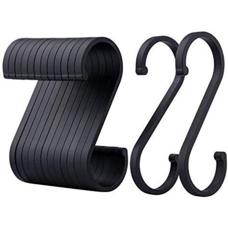 S-kroge, sæt med 12 aluminium S-kroge, mat finish Butche