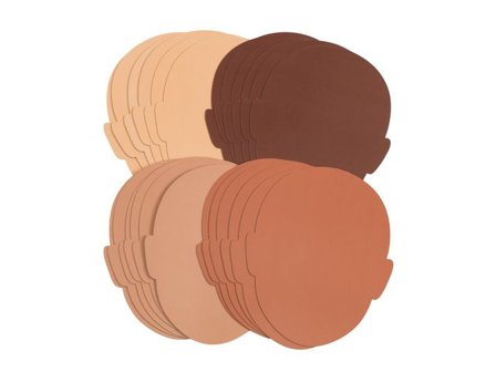 Ansike med olika hudtoner 24/fp - Lyreco - Skola och förskola - Hobbymaterial - Pyssel