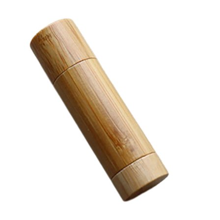 Tom læbestiftbeholder, bambus læbestiftetui, lipglossbeholder til kosmetik