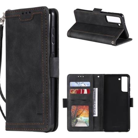 Suburbian läder Samsung Galaxy S21 Plus 5G fodral - Svart Svart