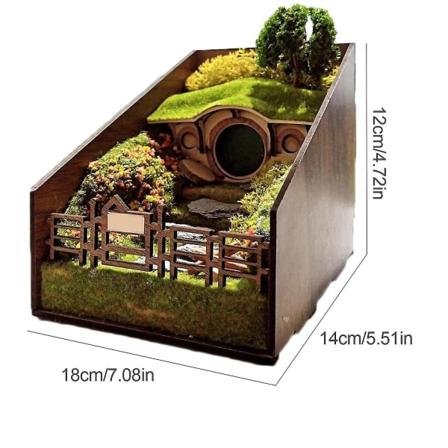 3D-kirjahyllyn sisäosat Miniatyyrimalli Työkalut Puinen sisustus