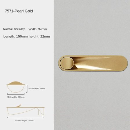 Indlejrede skabshåndtag Dørgreb 150MMCOLOR 2 FARVE 2