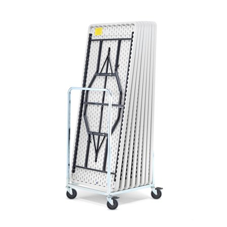Paket: 8 Klapptische KLARA 1530 x 760 mm plus Tischtransporter