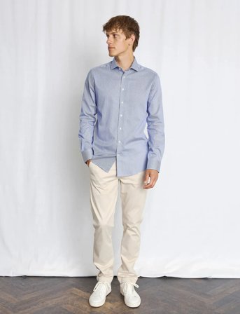 Bruun & Stengade Bs Alvarez Slim Fit Shirt - Blue - 43