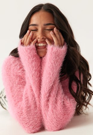 ONLY-Onllulu Ls Rib Highneck Cc Knt-L