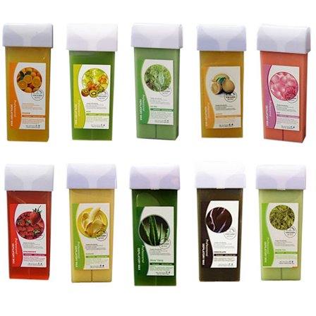 100g Professionell Hårborttagning Påfyllningsbar Vax Roller Patron för Roll-On Kroppsvax Värmare Epilator Slumpmässig Smak