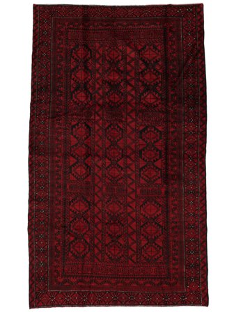 Alfombra Belouch 170X295 Negro/Rojo Oscuro (Lana, Afganistán)