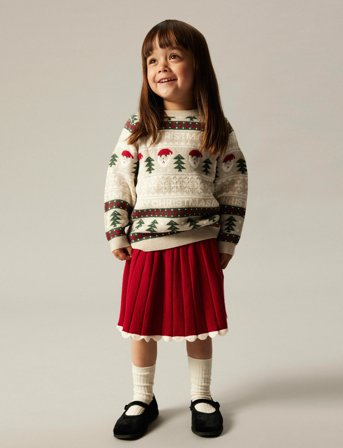 name it Nmfralbo Knit Skirt - Red - 104