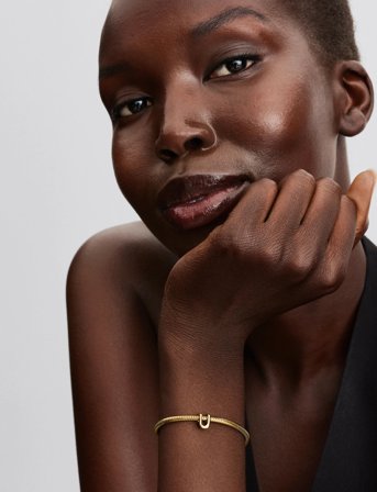 Pandora Letter U 14K Gold-Plated Charm - Gold - ONE SIZE