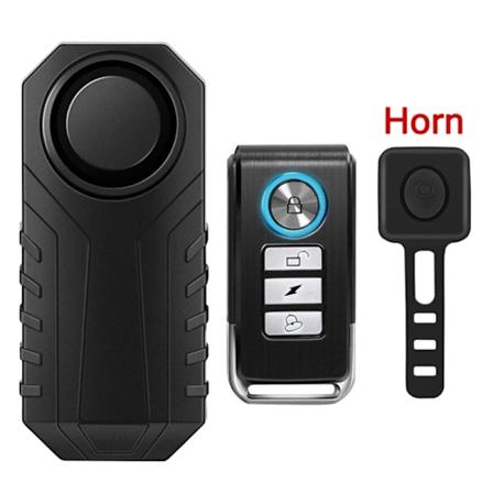 Awapow Tyverisikret Cykelalarm 113dB Vibrationsfjernbetjening Vandafvisende Alarm Med Fast Klips Motorcykel Cykel Sikkerhedssystem Alarm With Horn
