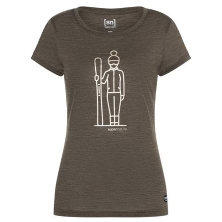 Super.natural Women's Skieuse Tee Women short-sleeved sweaters Brown L