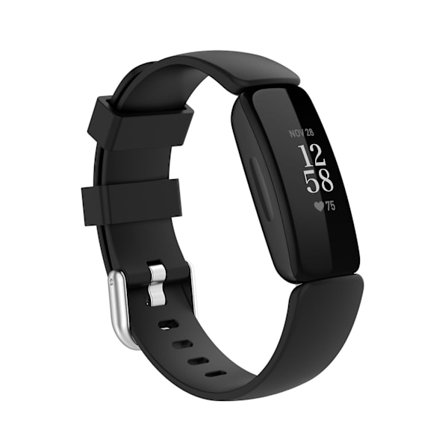 Svart Svart kompatibel med Fitbit Inspire 2 Tpe Armband S