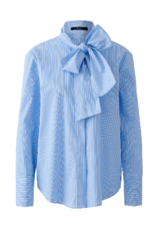Oui Skjorta med knytband Blusar Dam Blå 34