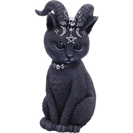 CDQ Pawzuph Polyresin figur, sort og sølv, 11 cm