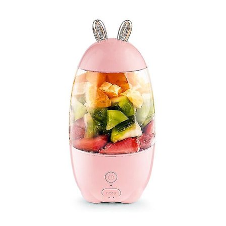 Bærbar Juicer Husholdning Elektrisk Juicer Kopp Frukt USB Lading Mini Smoothie Blender(1 stk, Rosa)