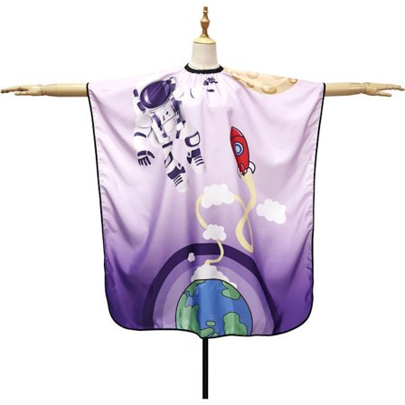 Barnfrisörkåpa - Justerbar hals Frisörkappa - Lila