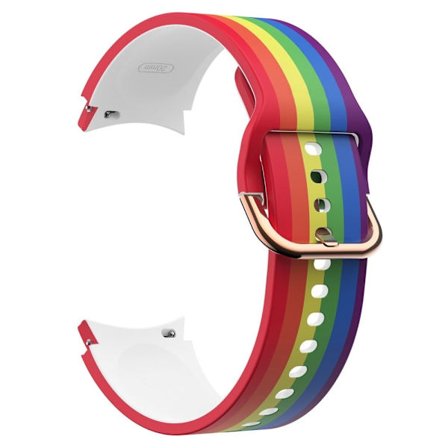 Samsung Galaxy Watch 5 (44mm) / (40mm) / Pro mönster tryckt klockarmband i silikon - Regnbåge
