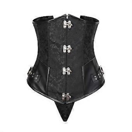 NY-Korsett Linne Topp Midje Shapewear Topp för Kvinnor Tonåring Underbyst Snörning Midjeband Underbyst Blommig Korsett Svart XXXL Svart XXXL