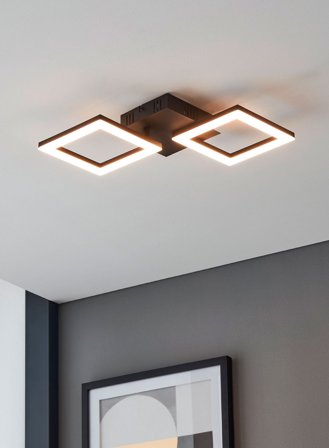 Paranday-z taklampe 2-lys roterbar - sort