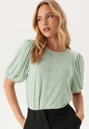 VILA - Vikally O-neck 2/4 TOP - NOOS - Silt Green