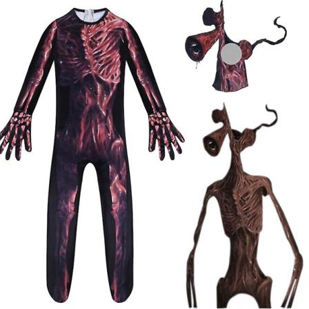 børne sirene hoved anime karakter catsuit med maske halloween Costume-mask 160cm