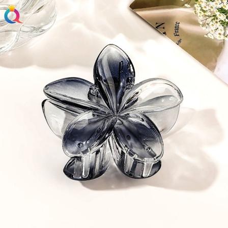 Store blomster hårklipp Blomsterformede klypeklipp SVART Black