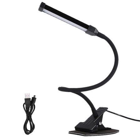 Moderne sort USB LED skrivebordslampe med klemme KLB