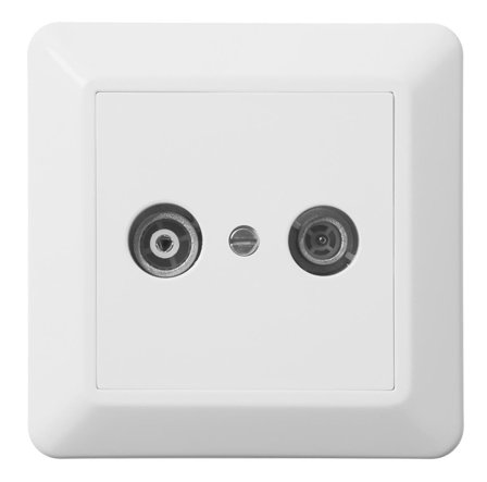 Elko EKO30160 Antennuttag renvit Änduttag, Antennmateriel