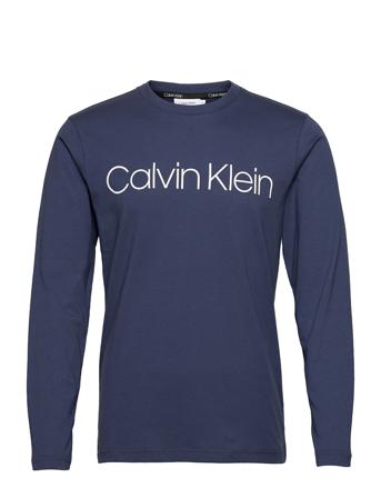Cotton Logo Long Sleeve T-Shirt Blue Calvin Klein