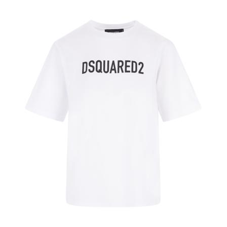 Dsquared2, T-Shirts Wit, Dames, Maat:S