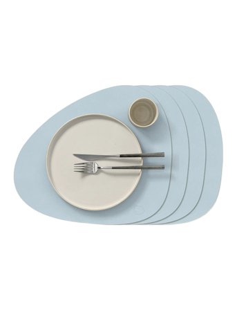 LIND DNA 4-Set Table Mat Curve Nupo - Blue - 37X44CM