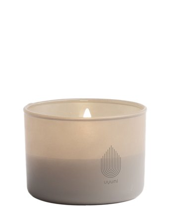 UYUNI Lighting Glass Candle, Sandstone - Grey - H6CM