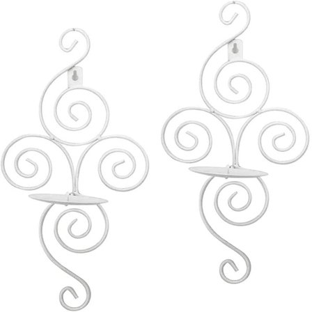 Seinäkynttilänjalkasarja 2 kpl, rautaa, ripustettava, kokoontaitettava